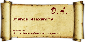 Drahos Alexandra névjegykártya