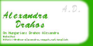 alexandra drahos business card